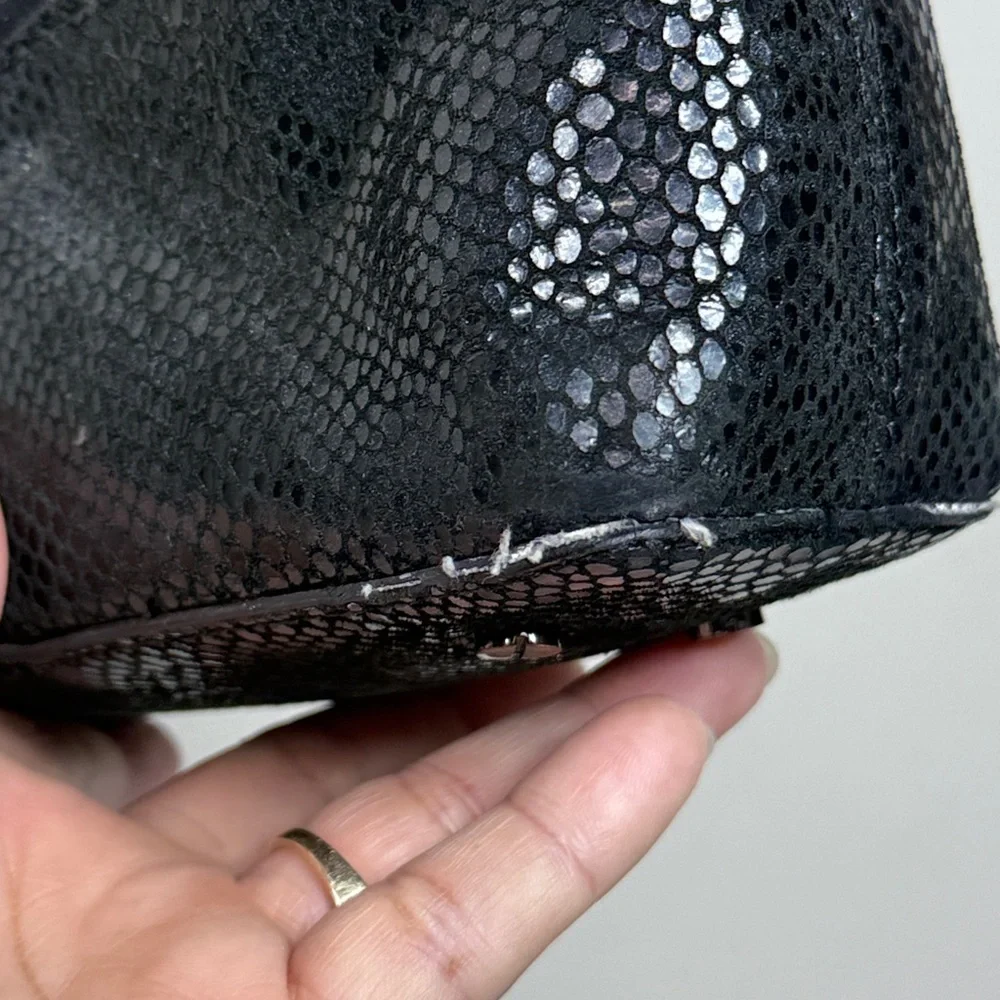 (X3) TORY BURCH NICO bag in black nylon and patent leather, large - Picture 5 of 12